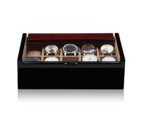 MODALO - LUXWINDER - UHRENBOX LUCIA - schwarz makassar - beige / für 10 Uhren