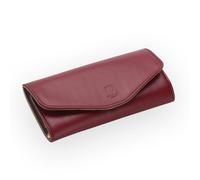 MODALO REGINA Reiseschmucketui/Travel Jewelry Case - elegantes Schmuck- & Uhrenetui für Damen, faltbare Schmucktasche mit Reißverschluss, Organizer für Ringe, Ohrringe & Ketten (Burgunder)