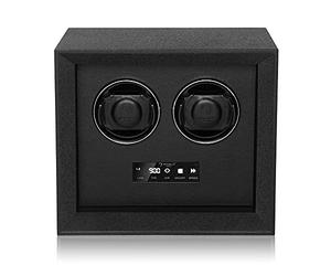 MODALO SafeSystem Uhrenbeweger - Automatischer Watch Winder für 2/4 / 8/12 Uhren, geeignet für Tresore, leiser Motor, luxuriöse zur sicheren Aufbewahrung (Uhrenbeweger für 2 Uhren, Schwarz)