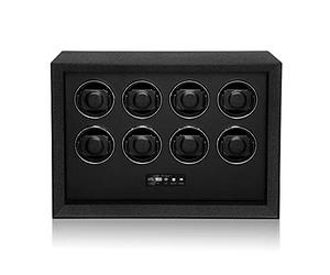 MODALO SafeSystem Uhrenbeweger - Automatischer Watch Winder für 2/4 / 8/12 Uhren, geeignet für Tresore, leiser Motor, luxuriöse zur sicheren Aufbewahrung (Uhrenbeweger für 8 Uhren, Schwarz)