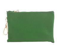 modamoda de P13 Damen Leder Münzgeldbörse, Schlüsseletui, Handmade in Italy (Blattgrün)