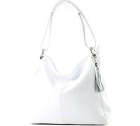 modamoda de - T165 - ital Schultertasche Groß Shopper Leder