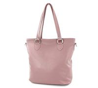 modamoda de - T215 - Italienische Ledertasche Shopper Large, Farbe:Altrosa