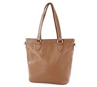 modamoda de - T215 - Italienische Ledertasche Shopper Large, Farbe:Dunkelcamel
