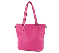 modamoda de - T215 - Italienische Ledertasche Shopper Large, Farbe:Pink