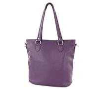 modamoda de - T215 - Italienische Ledertasche Shopper Large, Farbe:Purple