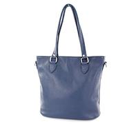 modamoda de - T215 - Italienische Ledertasche Shopper Large, Farbe:Saphirblau