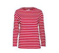 modAS Bretonisches Fischerhemd Damen, Langarm - Streifenshirt, Ringels, 44, rot/weissgestreift