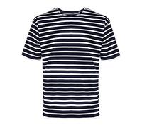 modAS Bretonisches Fischerhemd Kurzarm Beachwear blau/weißgestreift Größe 52 (Damen) / 60 (Herren)