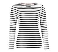 modAS Damen Shirt Streifenshirt 1/1-Arm - Ringelshirt Langarmshirt Damen Gestreift - Longsleeve Shirt mit Streifen aus Baumwolle in Blau/Weiß Größe 36