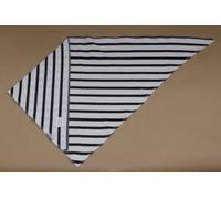 Modas Dreiecktuch Weiss - blau gestreift 49x49x70 cm bretonisches Dreieckstuch Halstuch Bandana dreieckiges Tuch