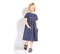 Modas Fischerkleid für Kinder breit gestreift klassischer Stil Größe 74