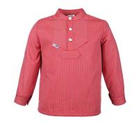 modAS Hemd original Kinder Fischerhemd „BasicLine“, rot gestreift SIZE,110-116|122-128|134-140|146-152|158-164|170-176|62-68|74-80|86-92|98-104