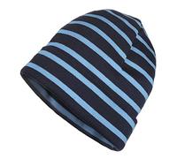 modAS Mütze Maritime Rollmütze Unisex für Kinder und Erwachsene – Ringelmütze Baumwollmütze mit Streifen in Blau / Azur bis 55 cm Kopfumfang (Kind)