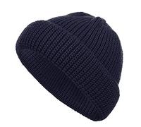 modAS Schippermütze Mütze Wollmütze Strickmütze - Wolle Wintermütze aus 100% Schurwolle in Marine