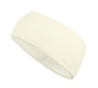 modAS Unisex Stirnband Winter Headband – Kopfband für Damen und Herren Ohrenwärmer aus Wolle in Weiß