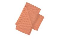 Modassori Damen Strickschal groß 200 x 28cm kuschelig Angora Kaschmir Wolle, einfarbig Orange, Collection 2025-2026