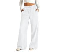 Modaworld Baggy Jeans Damen,Pull On Wide Leg Jeans Mit Gummibund High Waist Stretch,Weites Bein Jeans Damen Mit Taschen