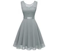 Modaworld Cocktailkleid Damen Abendkleid Elegant für Hochzeit Elegant A Linie Rüschenkleid