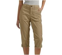 Modaworld Damen Cargo Capri Hose Sommer Stretch 3/4 Jeans Freizeithose Bermuda Caprihose Chino Cargohose Outdoor Slim Fit Wanderhose Trekkinghose Leicht High Waist Sommerhose