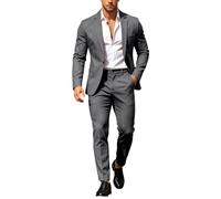 Modaworld Herrenanzug aus Leinen, 2-teiliges Set, Sommer, Strand, Hochzeit, Bräutigam, Anzug für Herren, Abschlussball, Smoking, Jacke und Hose