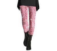 Modaworld Leggins Damen Lang Warm Glitzer Hose Damen Lang Silber Strumpfhose Shiny Thermoleggings Skinny Strickleggings Pailetten Hose Leggings High Waist Tights