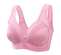 Modaworld Sport BHS FüR Frauen Kabellos Baumwolle Bequem Vorne Knopf Bustier Sexy Push Up BH FüR Frauen Mit Blumendruck Plus GrößE VollstäNdige Abdeckung Schlaf Pflege Sport Bralette LäSsig Elastisch