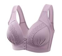 Modaworld Sport BHS FüR Frauen Kabellos Baumwolle Bequem Vorne Knopf Bustier Sexy Push Up BH FüR Frauen Mit Blumendruck Plus GrößE VollstäNdige Abdeckung Schlaf Pflege Sport Bralette LäSsig Elastisch