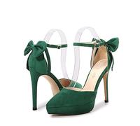 Mode High Heels Damen Sommerschuhe Elegant Damen Super High Heels Damen Pumps Stilettos 12 cm XL 42-Grün, 4,5