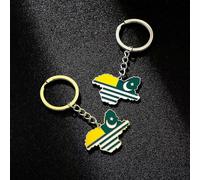 Mode Jammu und Kaschmir Karte Flagge Schlüsselanhänger Edelstahl Männer Frauen Karten Schlüsselanhänger