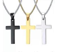Mode Kreuz Halsketten Für Frauen Gold Silber Farbe Kruzifix Anhänger Kette Halskette Männer Trendy Glaube