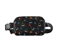 Mode Taillenpackungen, Gürtelbeutel für Frauen, Leichter Taillenbeutel mit reflektierender Streifen für Männer, Stilvolle, vielseitige Gürtelbahn für Mobiltelefone Tissue Keys Brieftasche