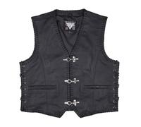 Modeka Badlands Lederweste Schwarz XL