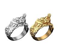 Modepaarringe, Liebesserie, männliche und weibliche Paarringe, Hochzeitsgeschenke Ringe Herren Edelstahl 63 (G, One Size)