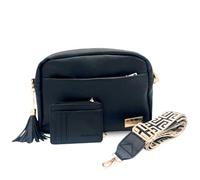 Modern+Chic Alice Crossbody-Tasche: Geldbörse aus veganem Leder mit geräumigen Außen-/Innentaschen, Schlüsselleine und passender Damen-Geldbörse