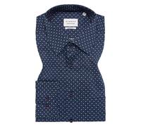 MODERN FIT Hemd in dunkelblau bedruckt 42