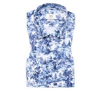MODERN FIT Hemd in dunkelblau bedruckt 46