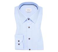 MODERN FIT Hemd in hellblau strukturiert 46