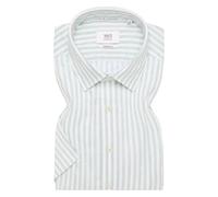 MODERN FIT Linen Shirt in pistazie gestreift 43