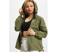 moderne Brandit Damen Windbreaker-Jacke mit verstellbarer Kapuze Übergangs-Jacke Khaki L