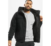 Brandit Herren Jacke Moderne – große Kapuze, Kordelzug, Baumwolle – Schwarz XL