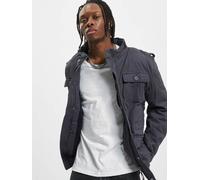 moderne Brandit Herren Jacke Reißverschluss Taschen mit Baumwolle Blau 4XL