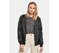 moderne Build Your Brand Damen Jacke Kordelzug Taschen 75 g/m² Schwarz XXL