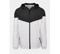 Build Your Brand Herren-Zweifarben-Windjacke - Weiß / schwarz | XS