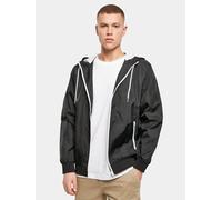 moderne Build Your Brand Herren Jacke Reißverschluss Taschen 75 g/m² Schwarz/Weiß M