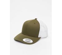 moderne Checked Flanell Unisex Cap 215 g/m² mit Baumwolle Oliv-Grün/Weiß