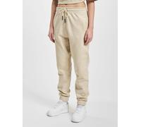 moderne DEF Damen Hose Kordelzug mit Baumwolle Beige L