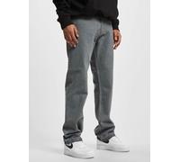 moderne DEF Herren Jeans Straight Fit Reißverschluss mit Baumwolle Grau 34