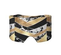 Moderne Gold Schwarz Weiß Glitter Marmor Geometrische Kunst, Vollständige Augenabdeckungen, lichtblockierende Augenmaske, Schlafaugen- und Ohrenschützer