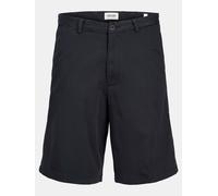 Chinoshorts JACK & JONES "JPSTKARL BARRET CHINO SHORTS MID SN", Herren, Gr. XL, N-Gr, schwarz navy, Web, Obermaterial: 98% Baumwolle, 2% Elasthan, unifarben, weit kniebedeckend, Hosen Chinoshorts, mit